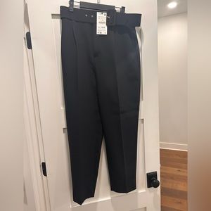 Zara Trousers with Lined Belt NWT